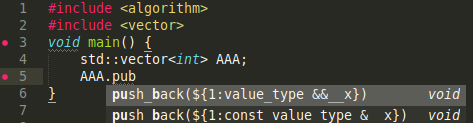 Completion in Sublime Text